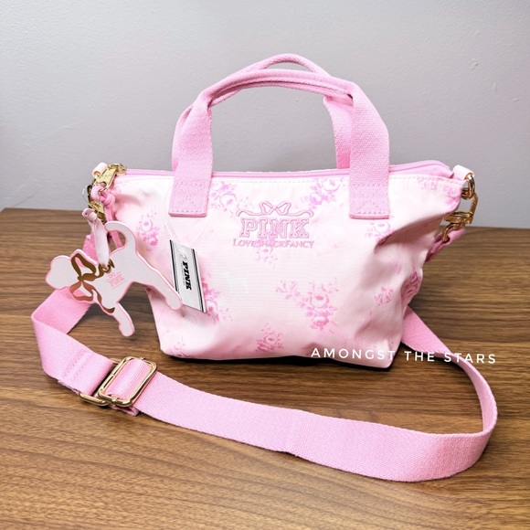 PINK Victoria's Secret Handbags - LoveShackFancy Victoria’s Secret PINK Beaux Floral Print Mini Tote Bag Purse